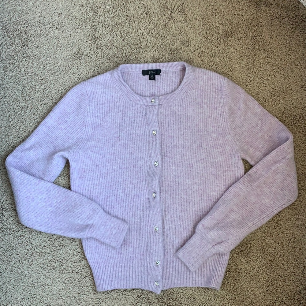 Jcrew lavender cardigan XS